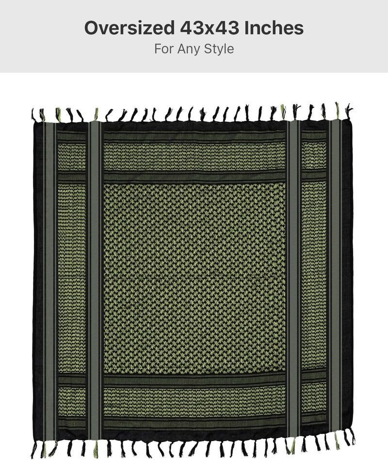 Free Soldier Scarf Military Shemagh Tactical Desert Keffiyeh Head Neck Scarf Arab Wrap with Tassel for Men Women - Image 4